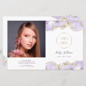 ラベンダーマーリングデザイン2折パンフレット (正面/裏面)