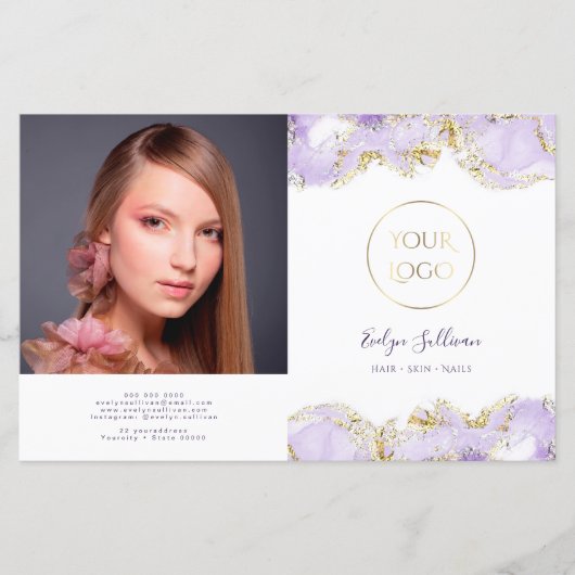 ラベンダーマーリングデザイン2折パンフレット (正面)