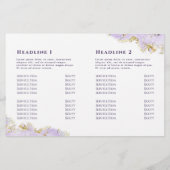 ラベンダーマーリングデザイン2折パンフレット (裏面)