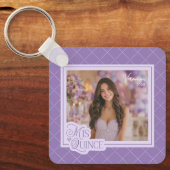 ラベンダーミクインスキンセアニラ写真記念 キーホルダー (正面)