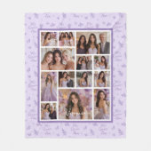 ラベンダーミクリンスアニョスキンセアニェラ フリースブランケット (正面)