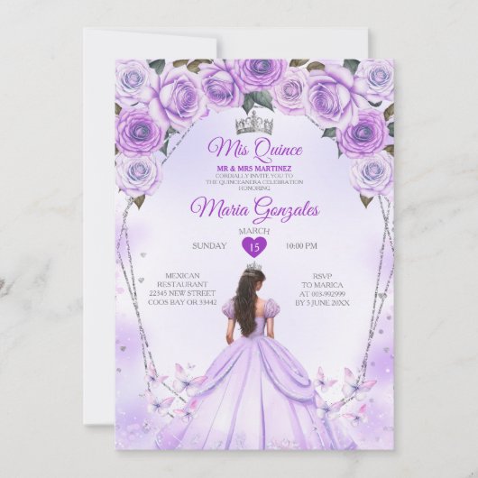 ラベンダーミクリン15アノスクラウンキンセアニラ 招待状 (正面)