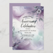 ラベンダーミストとウォーターカラーウィスプアニバーサリー 招待状 (正面/裏面)