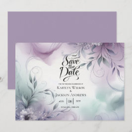 ラベンダーミストと水の色のウィスパー結婚ズ セーブザデート