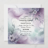 ラベンダーミストと水の色のウィスパー結婚ズ 招待状 (正面)