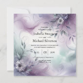 ラベンダーミストと水の色のウィスパー結婚ズ 招待状 (正面)