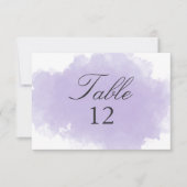 ラベンダーミスト | テーブルナンバーカード 招待状 (正面)