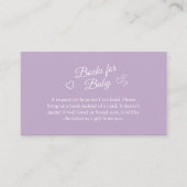 ラベンダーミニマリスト赤ちゃんシャワーベビー エンクロージャーカード (正面)