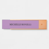 ラベンダーミニマル主義プレーン読み取モダンり サインプレート (正面)