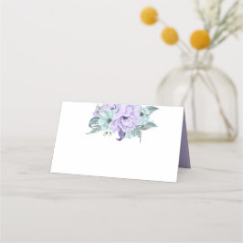 ラベンダーミントパープルウォーター色の牡丹 プレイスカード