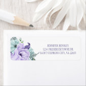 ラベンダーミントパープルピーニー差出人住所| ラベル (インサイチュ)