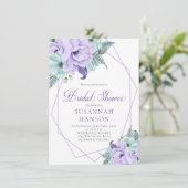 ラベンダーミントフローラ幾何学ブライダルシャワーC カード (スタンド正面)