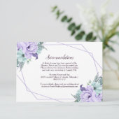 ラベンダーミント水彩 牡丹 花幾何学模様の詳細 エンクロージャーカード (スタンド正面)