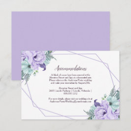 ラベンダーミント水彩 牡丹 花幾何学模様の詳細 エンクロージャーカード