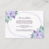 ラベンダーミント水彩 牡丹 花幾何学模様の詳細 エンクロージャーカード (正面)