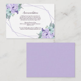 ラベンダーミント水彩 牡丹 花幾何学模様の詳細 エンクロージャーカード