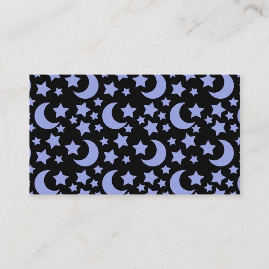 ラベンダームーンと星の天柄 名刺 (正面)