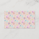 ラベンダームーンスターズベビー用の本フラワーシャワー エンクロージャーカード (裏面)