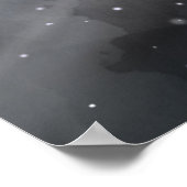 ラベンダームーンフェアリーオンクレセントムーンファンタジーアート ポスター (角)