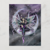 ラベンダームーンフェアリーファンタジーアートバイモリーハリソン ポストカード (正面)