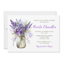 ラベンダーメイソンジャーブライダルシャワー