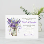 ラベンダーメイソンジャーブライダルシャワー 招待状 (スタンド正面)