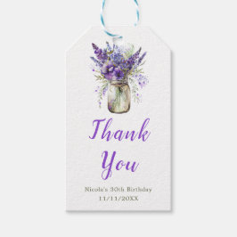 ラベンダーメイソンジャー誕生日 ギフトタグ