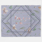 ラベンダーメドウフレーム フリースブランケット (正面(横))