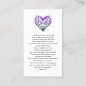 ラベンダーメモリアル祈りの言葉カード 名刺 (裏面)