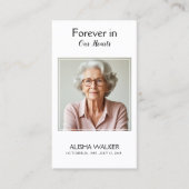 ラベンダーメモリアル祈りの言葉カード 名刺 (正面)