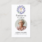 ラベンダーメモリアル祈りの言葉カード 名刺 (正面)