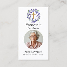 ラベンダーメモリアル祈りの言葉カード 名刺