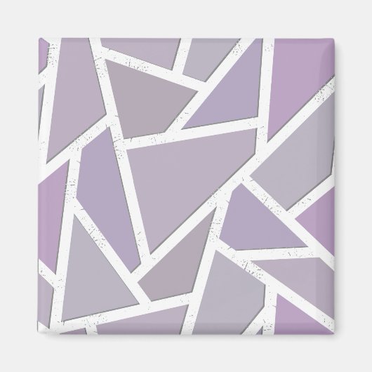 ラベンダーモザイク模様 マグネット (正面)