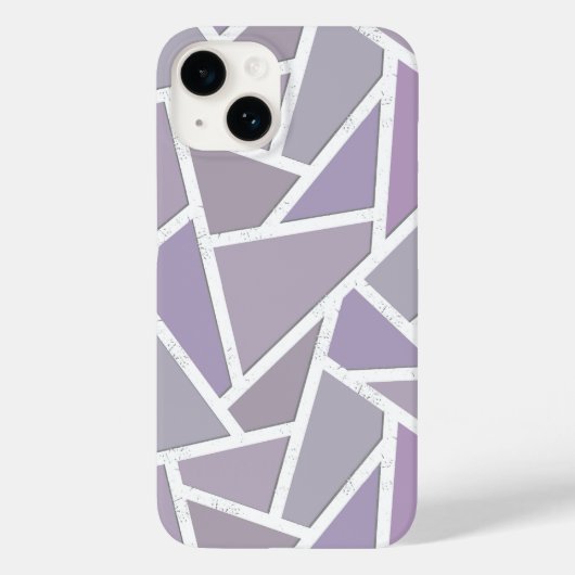 ラベンダーモザイク模様 Case-Mate iPhoneケース (裏面)
