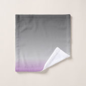 ラベンダーモダングレイのオムレバスタオールセット バスタオルセット (ウォッシュタオル)