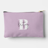 ラベンダーモダンミニマモノグラムのリスト アクセサリーポーチ (裏面)