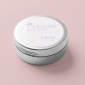 ラベンダーモダンロウソク丸シール ラウンドシール