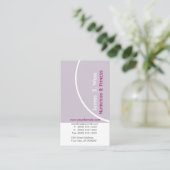 ラベンダーモデニストプリメイドカスタム 名刺 (スタンド正面)