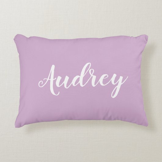 ラベンダーモノグラムアクセント枕 アクセントクッション (正面)
