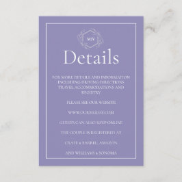 ラベンダーモノグラムクレアットエンクロージャカード エンクロージャーカード