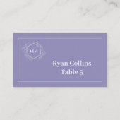 ラベンダーモノグラムクレスト座席表 プレイスカード (裏面)