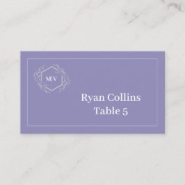 ラベンダーモノグラムクレスト座席表 プレイスカード