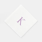 ラベンダーモノグラムランチョンナプキンス スタンダードランチョンナプキン (角)