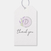 ラベンダーモノグラム結婚式の引き出物ラベル ギフトタグ (正面)