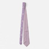 ラベンダーモーヴピンクパープルジオメトリック抽象芸術アート ネクタイ (裏面)