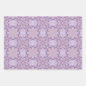 ラベンダーモーヴピンクパープルジオメトリック抽象芸術アート ラッピングペーパーシート (正面)