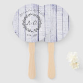 ラベンダーモ素朴ノグラム結婚式の引き出物ハンドファン ハンドファン (正面&裏面)