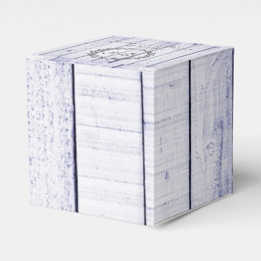 ラベンダーモ素朴ノグラム結婚式の引き出物ボックス フェイバーボックス (正面サイド)