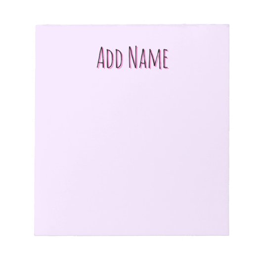 ラベンダーユニークパーソナライズされた先生 ノートパッド (正面)