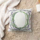 ラベンダーユーカリのモノグラム クッション (ブランケット)